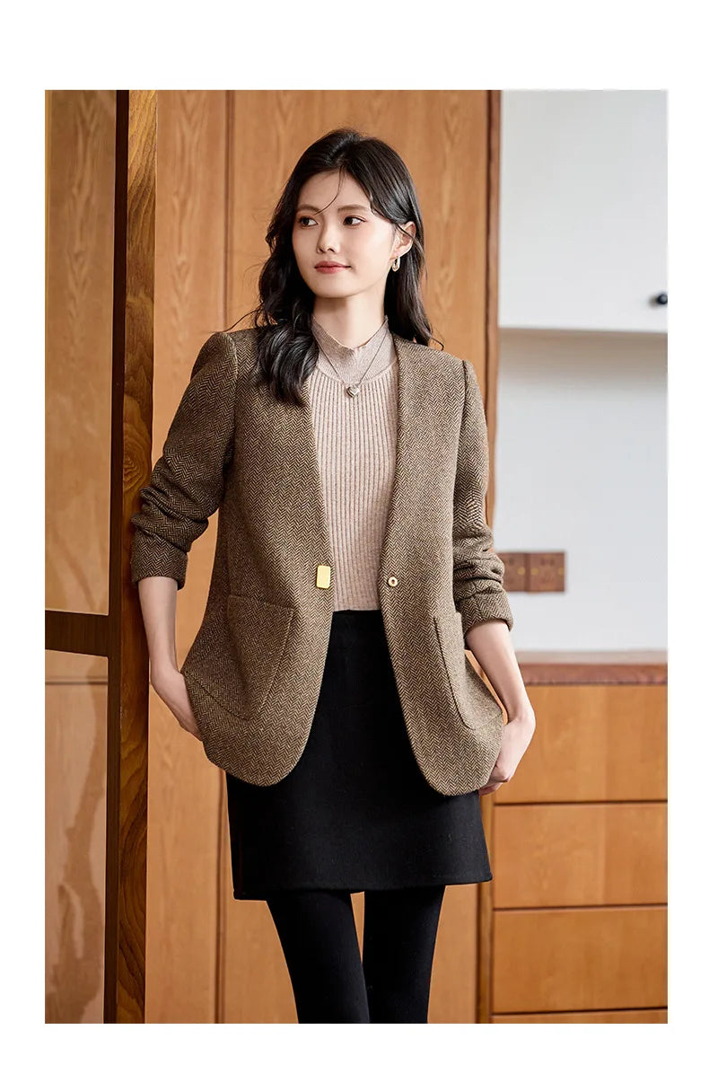 Liana Single Button Wool Blazer