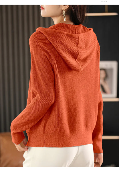 Eira Wool Blend Zip Cardigan