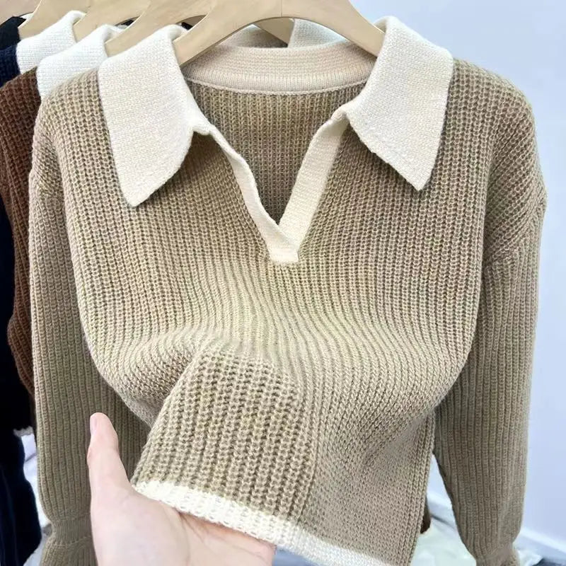 Alina Classic Knit Polo Top