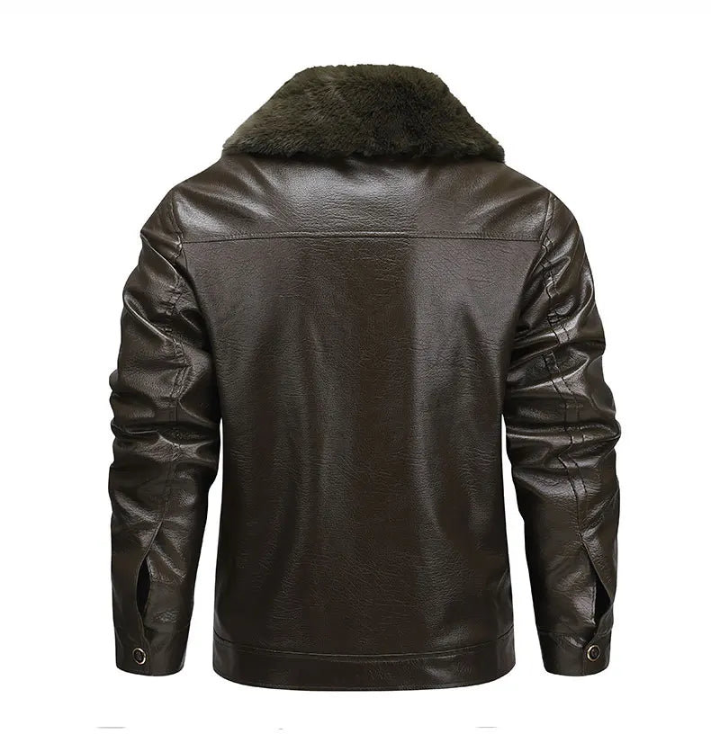 Kardel Faux Leather Fur Jacket