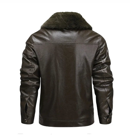 Kardel Faux Leather Fur Jacket