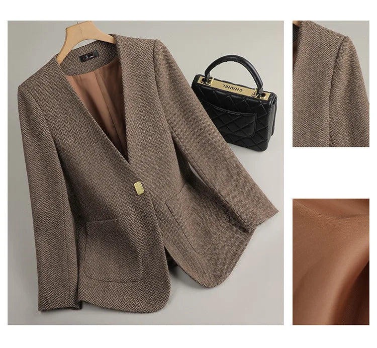 Liana Single Button Wool Blazer