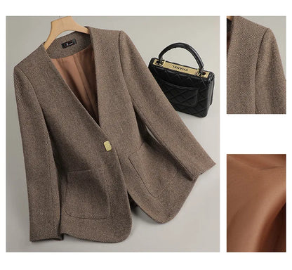 Liana Single Button Wool Blazer