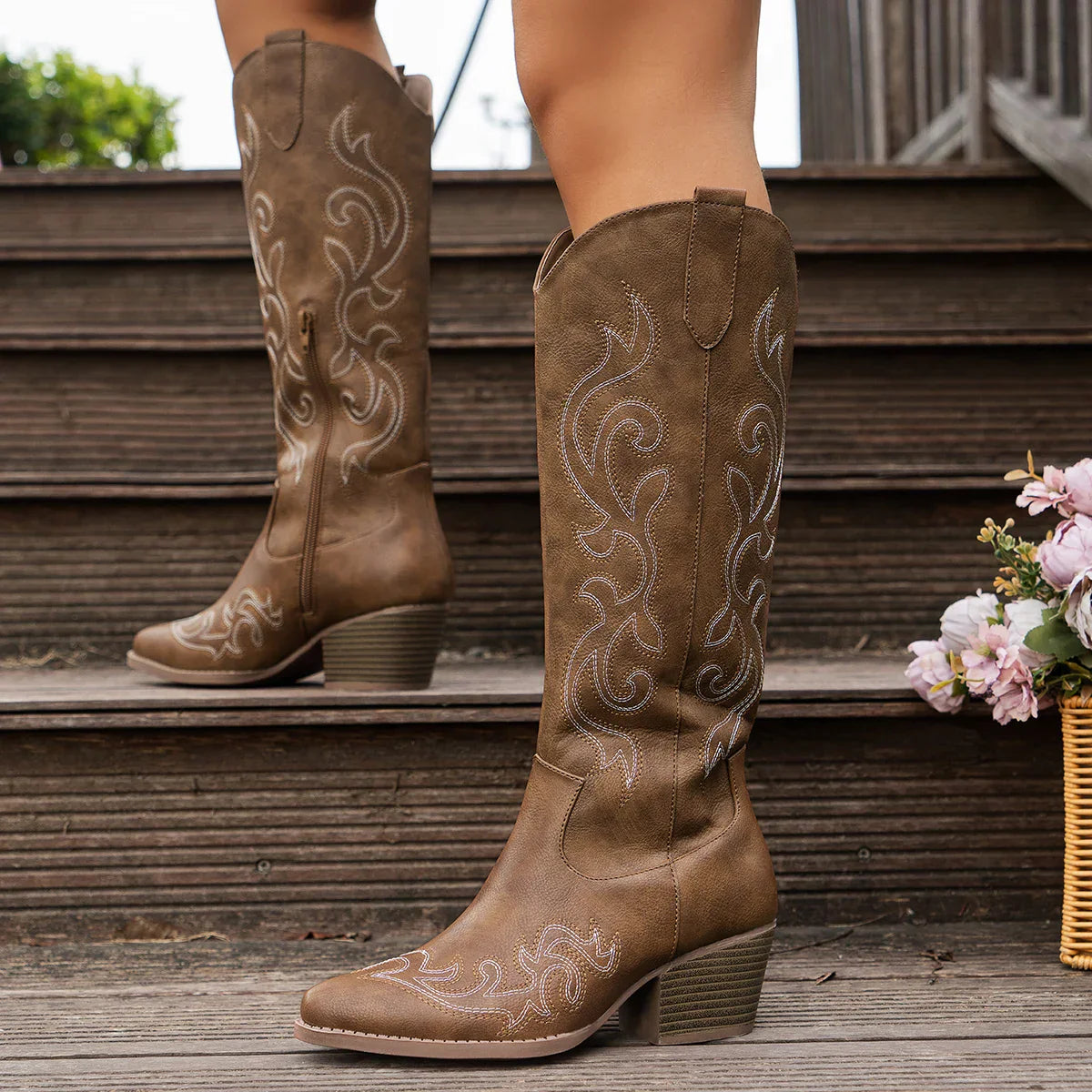 Marbella Embroidered Western Boots
