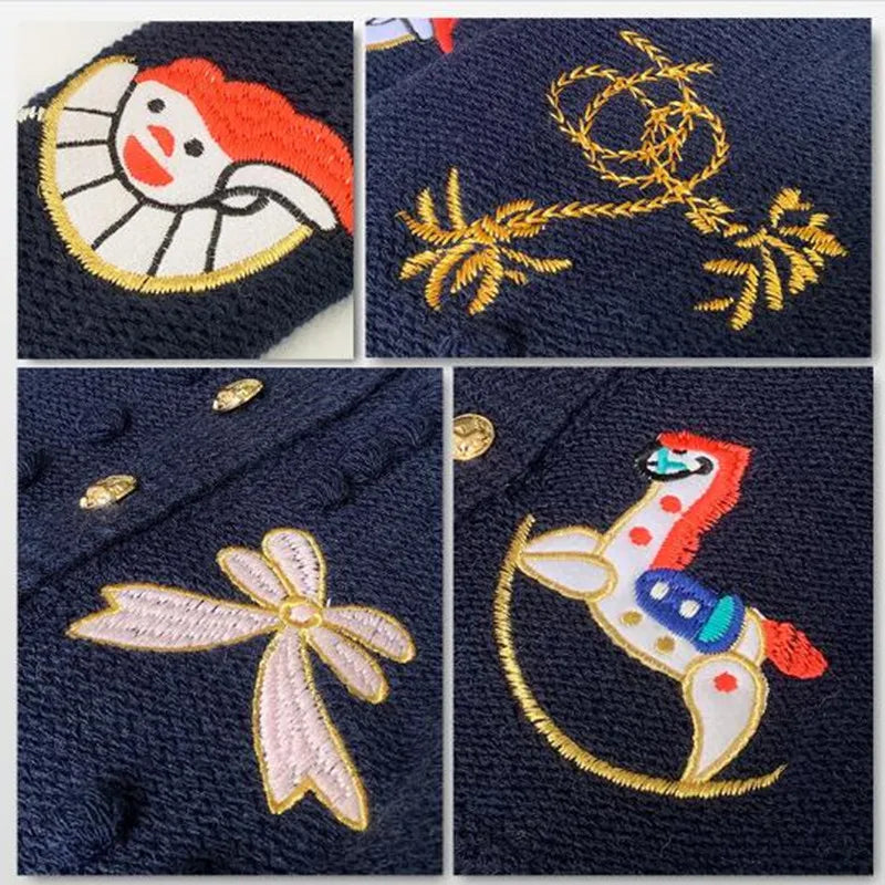 Embroidered Christmas Cardigan