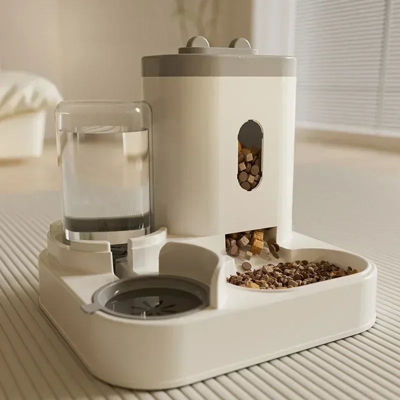 HydraFeast Dual Pet Feeder with Water Fountain