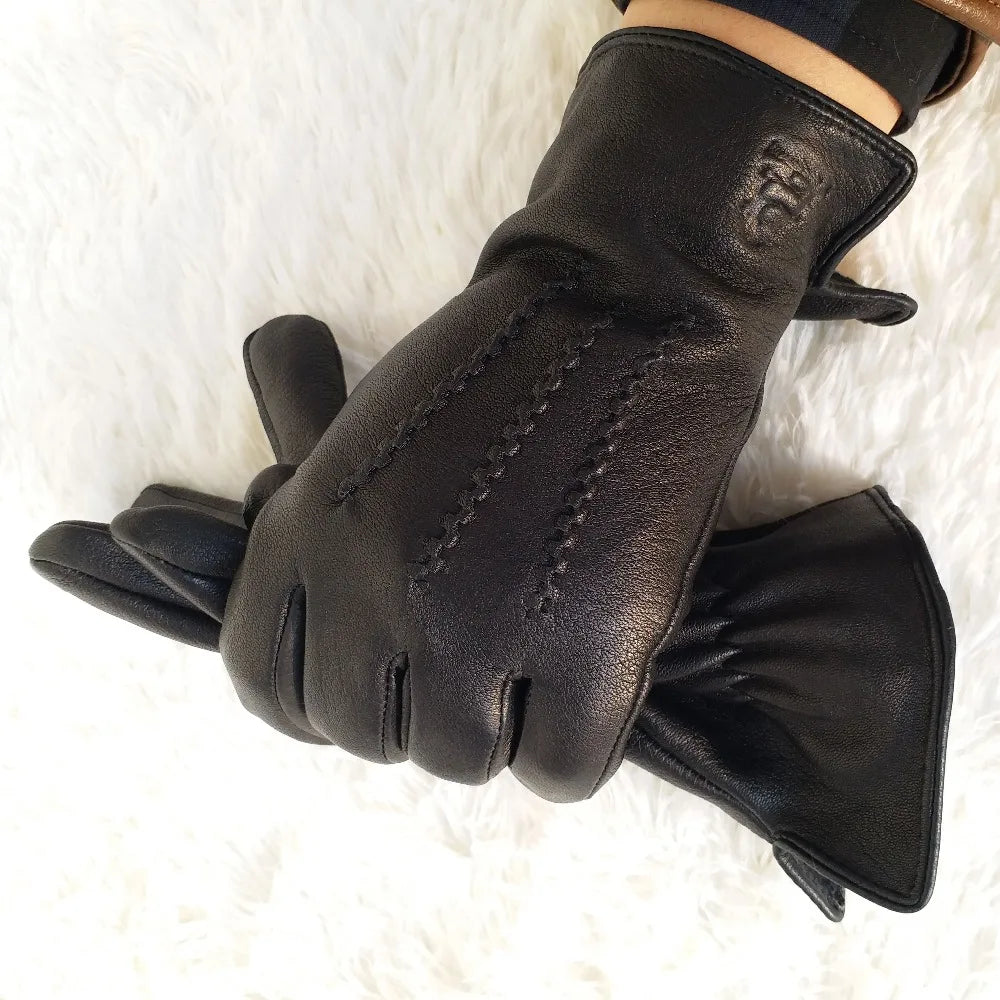 Bennett Fleece Lined Leather Touchscreen Gloves