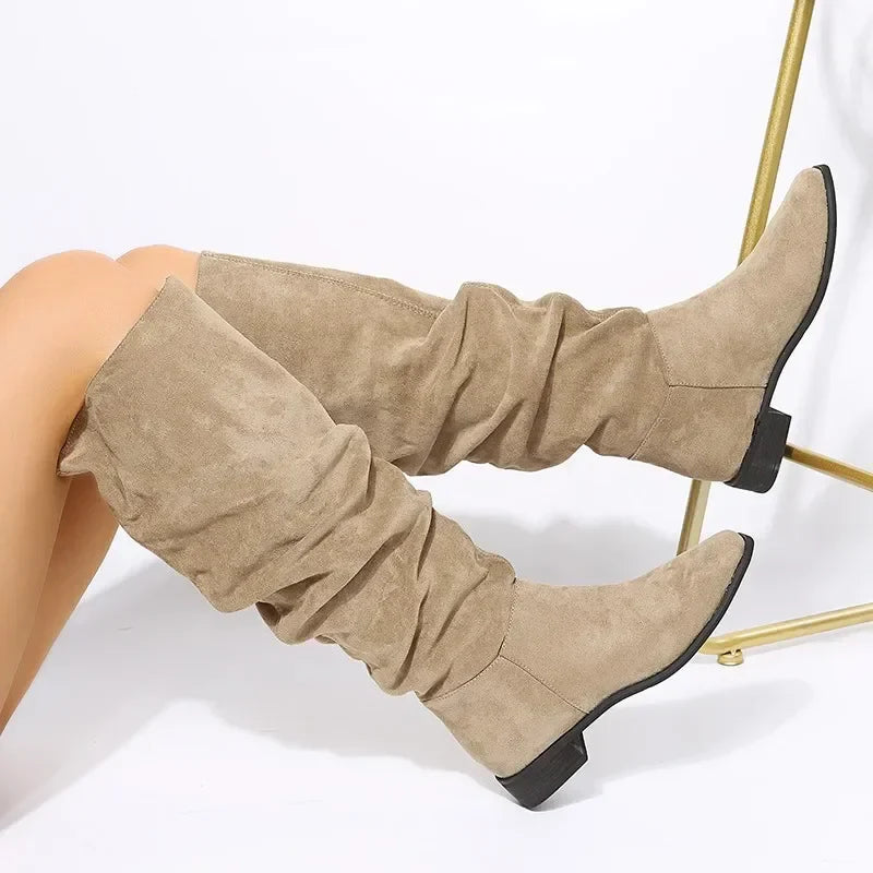 Milan Knee High Suede Boots
