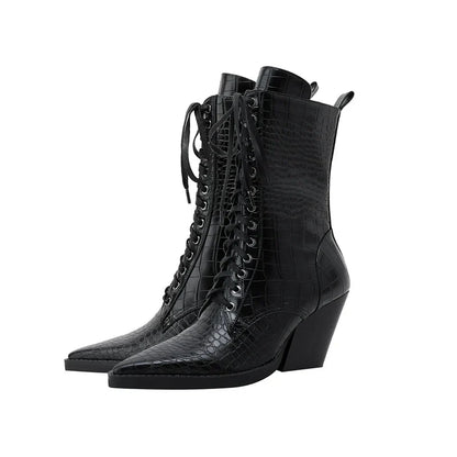 Santorini Fashion Lace Up Boots