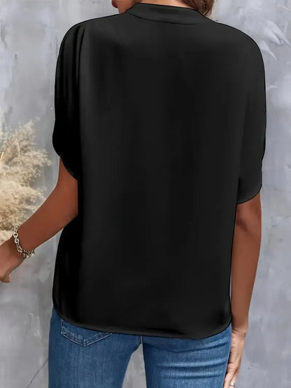 Lucia Silk Drape Blouse
