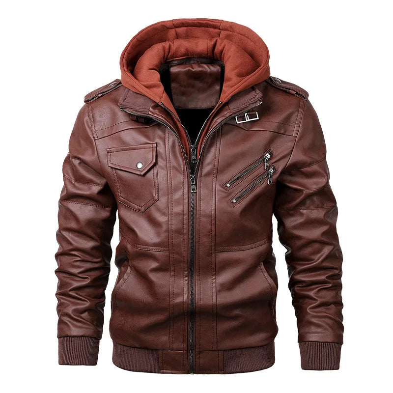 Lucerne Hooded Leather Jacket