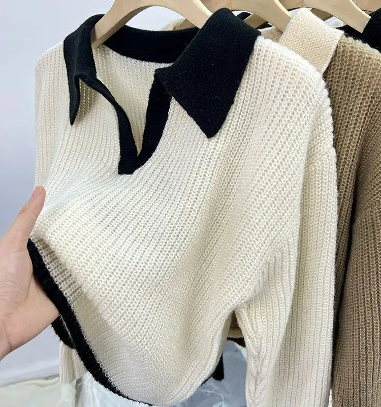 Alina Classic Knit Polo Top