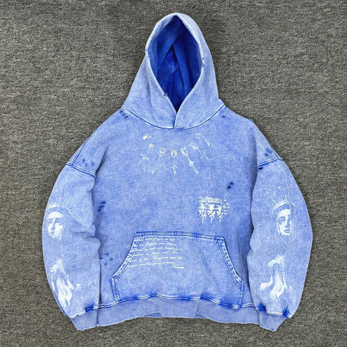 Oversized Men's Hooded Sweatshirt  Washed Cotton Street