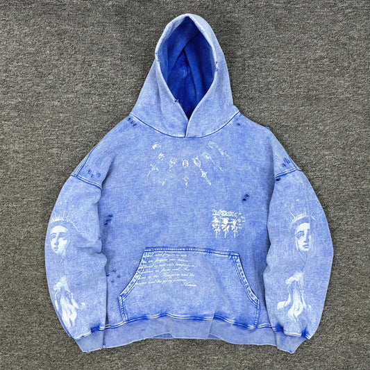 Oversized Men's Hooded Sweatshirt  Washed Cotton Street
