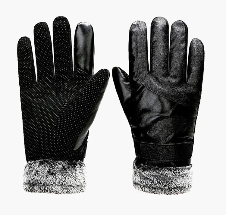 Men’s Leather Touchscreen Gloves