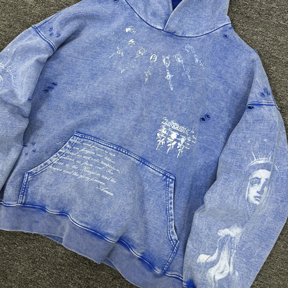 Oversized Men's Hooded Sweatshirt  Washed Cotton Street