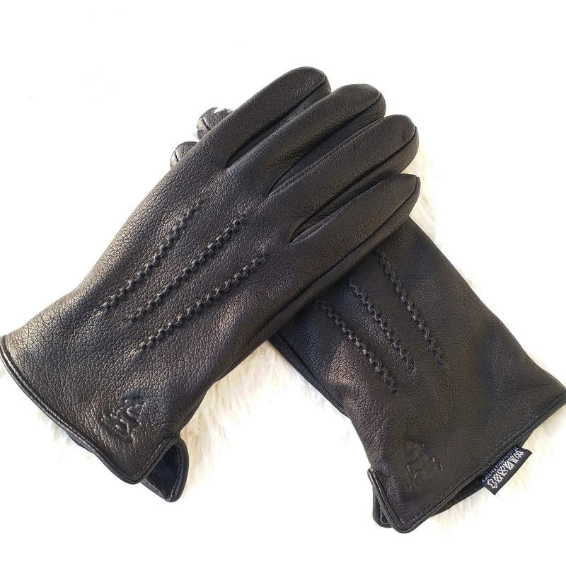 Bennett Fleece Lined Leather Touchscreen Gloves