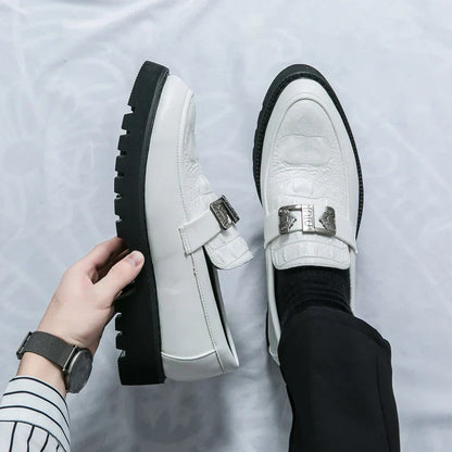 Venezia Croc Texture Loafers
