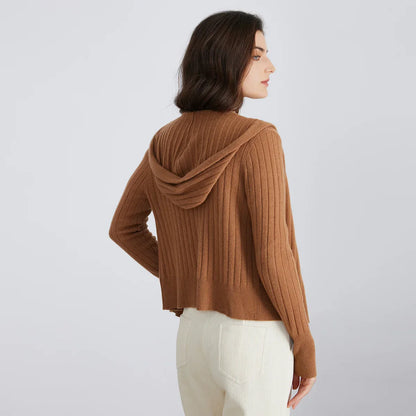 Milan Ribbed Zip Knit Cardigan