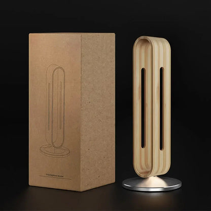 Bamboo & Aluminium Headphone Stand