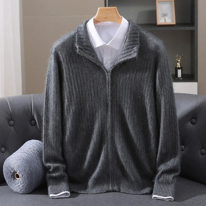 Marvion Cashmere Zip Cardigan