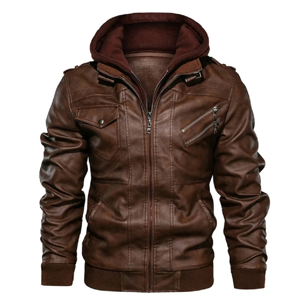 Lucerne Hooded Leather Jacket