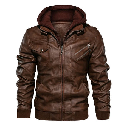 Lucerne Hooded Leather Jacket