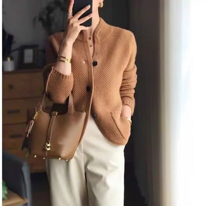 Mary Veil Silken Half neck Cardigan