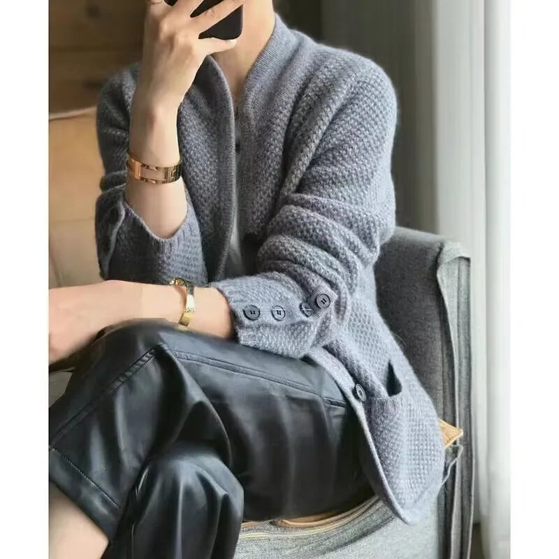 Mary Veil Silken Half neck Cardigan