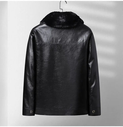 Kardel Faux Leather Fur Jacket