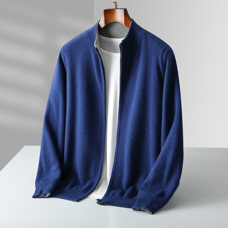 Men’s Andreas Cashmere Blend Zip Cardigan