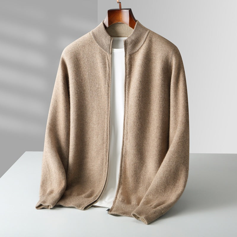 Men’s Andreas Cashmere Blend Zip Cardigan
