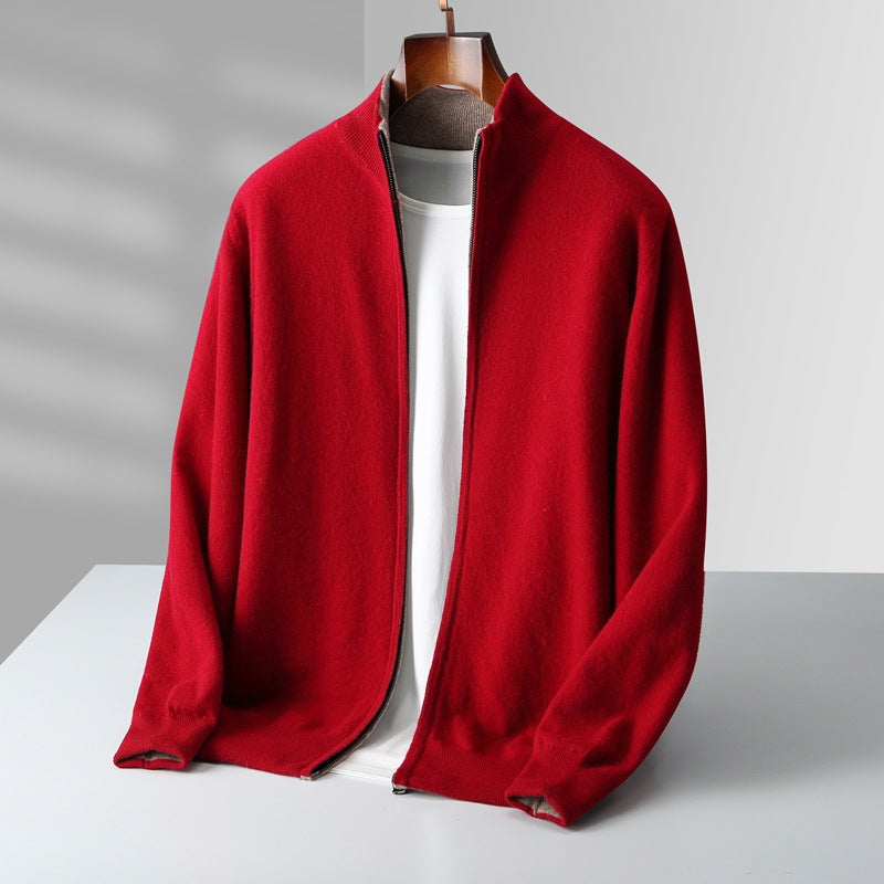 Men’s Andreas Cashmere Blend Zip Cardigan