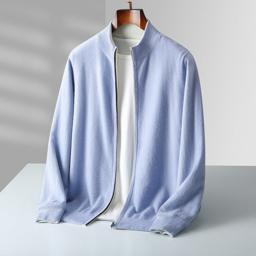 Men’s Andreas Cashmere Blend Zip Cardigan