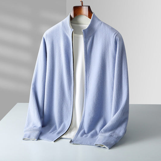 Men’s Andreas Cashmere Blend Zip Cardigan