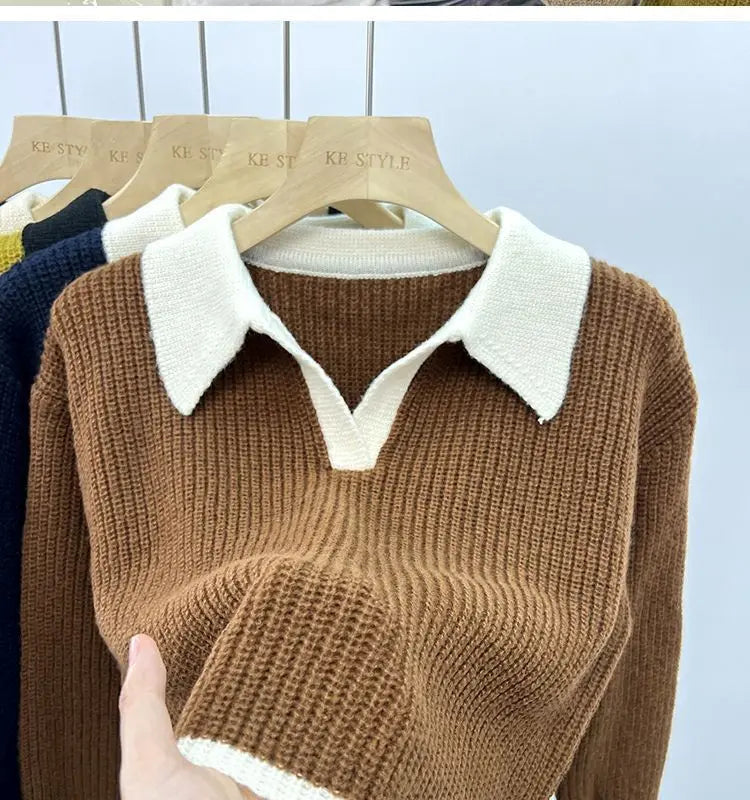 Alina Classic Knit Polo Top
