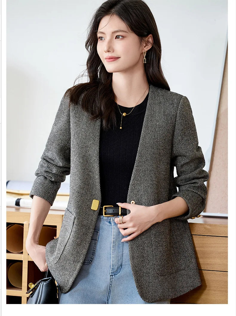 Liana Single Button Wool Blazer