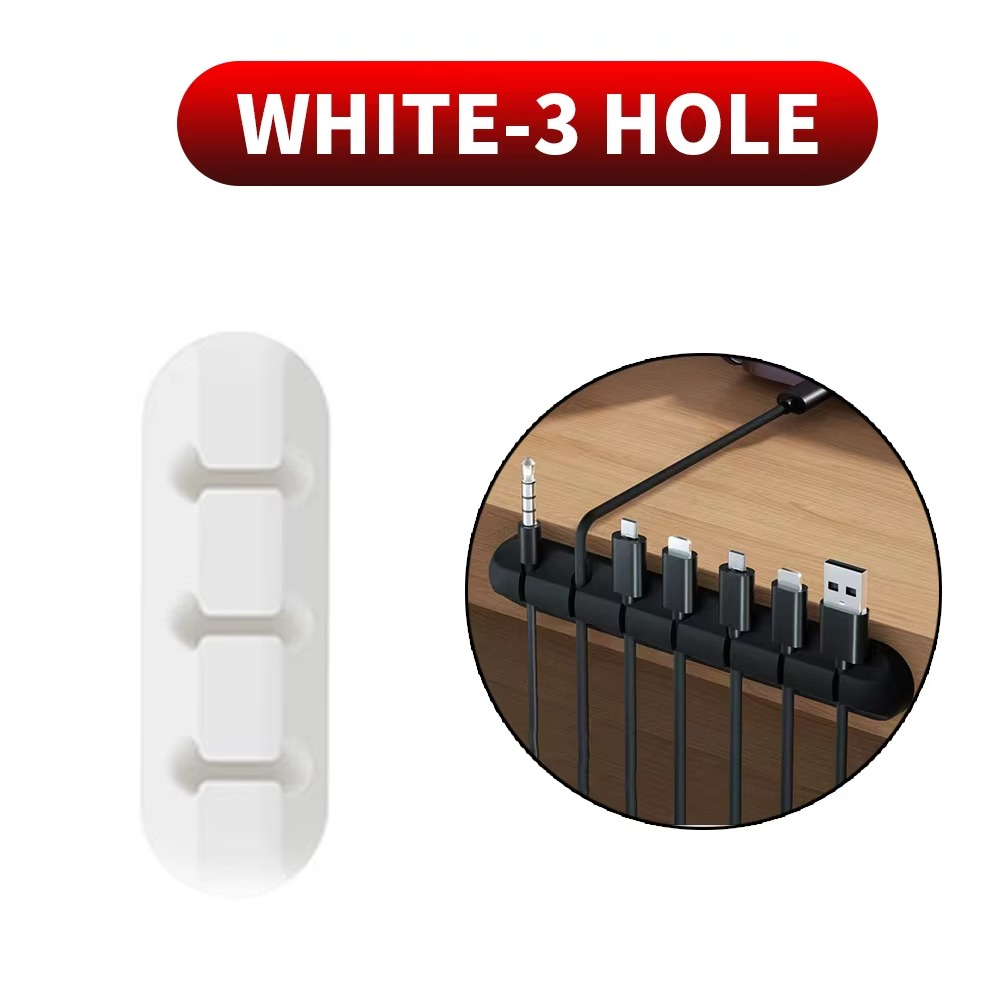 Premium Silicone Cable Organiser Clips – Desk Wire Management Set