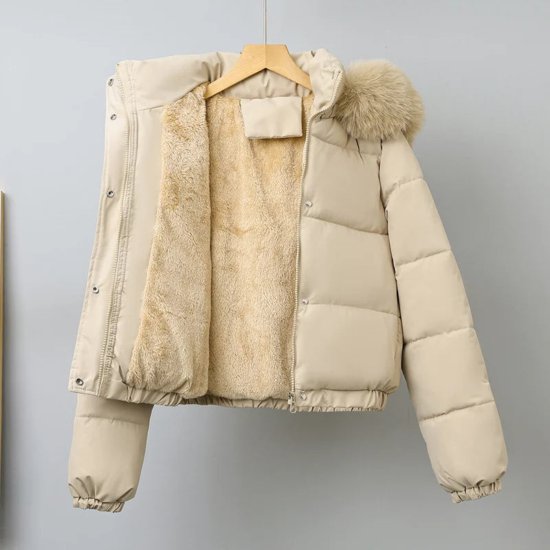 Livia Short Padded Fur Collar Jacket