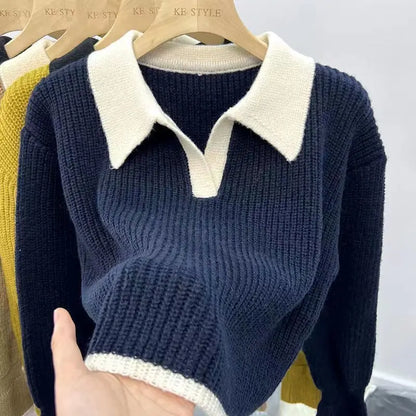 Alina Classic Knit Polo Top