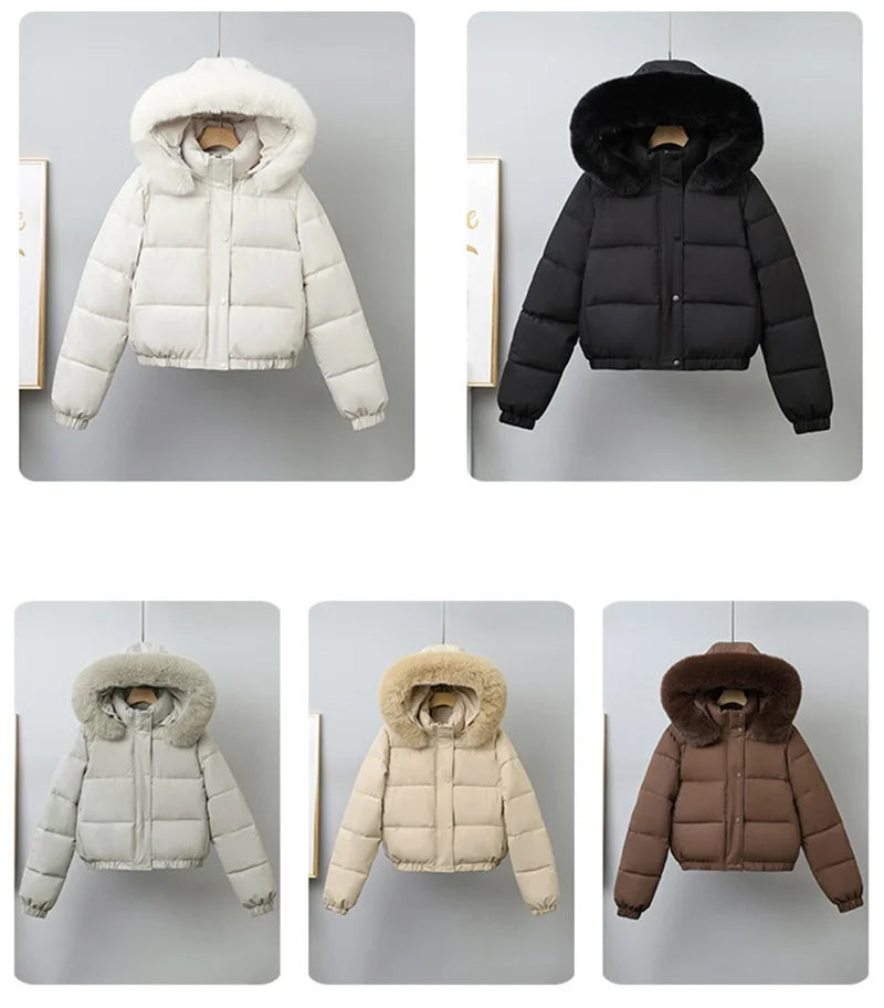 Livia Short Padded Fur Collar Jacket