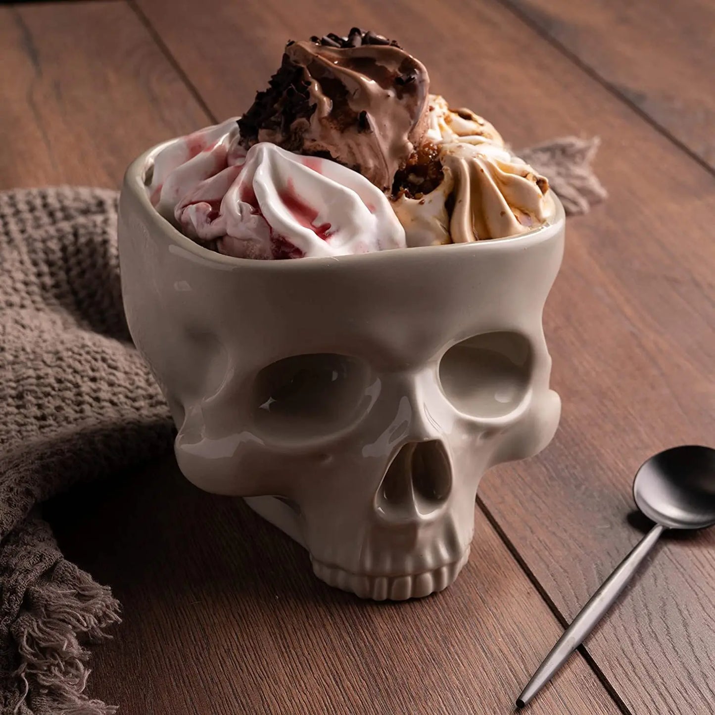 Ceramic Skull Candy Bowl