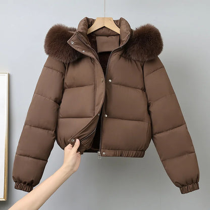 Livia Short Padded Fur Collar Jacket