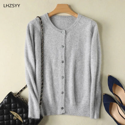 Lunara Mink Cashmere Blend Cardigan