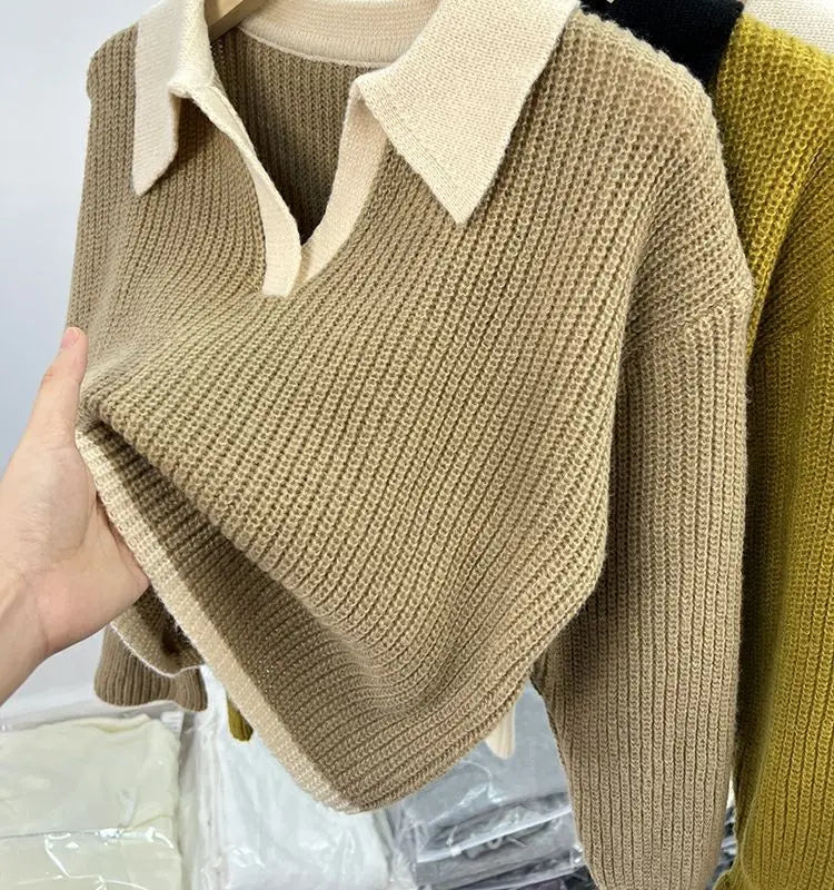 Alina Classic Knit Polo Top