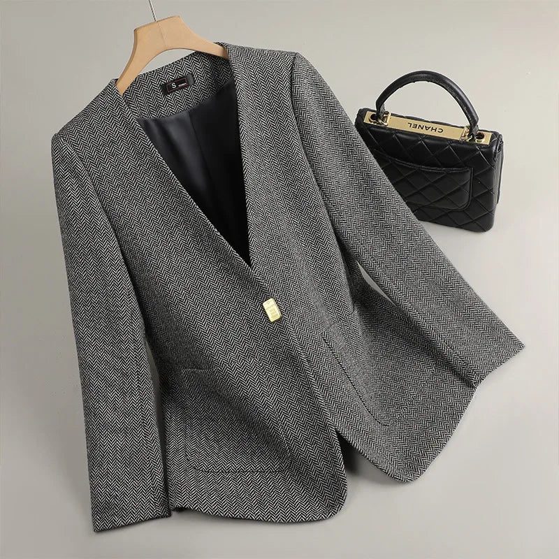 Liana Single Button Wool Blazer