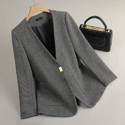 Liana Single Button Wool Blazer