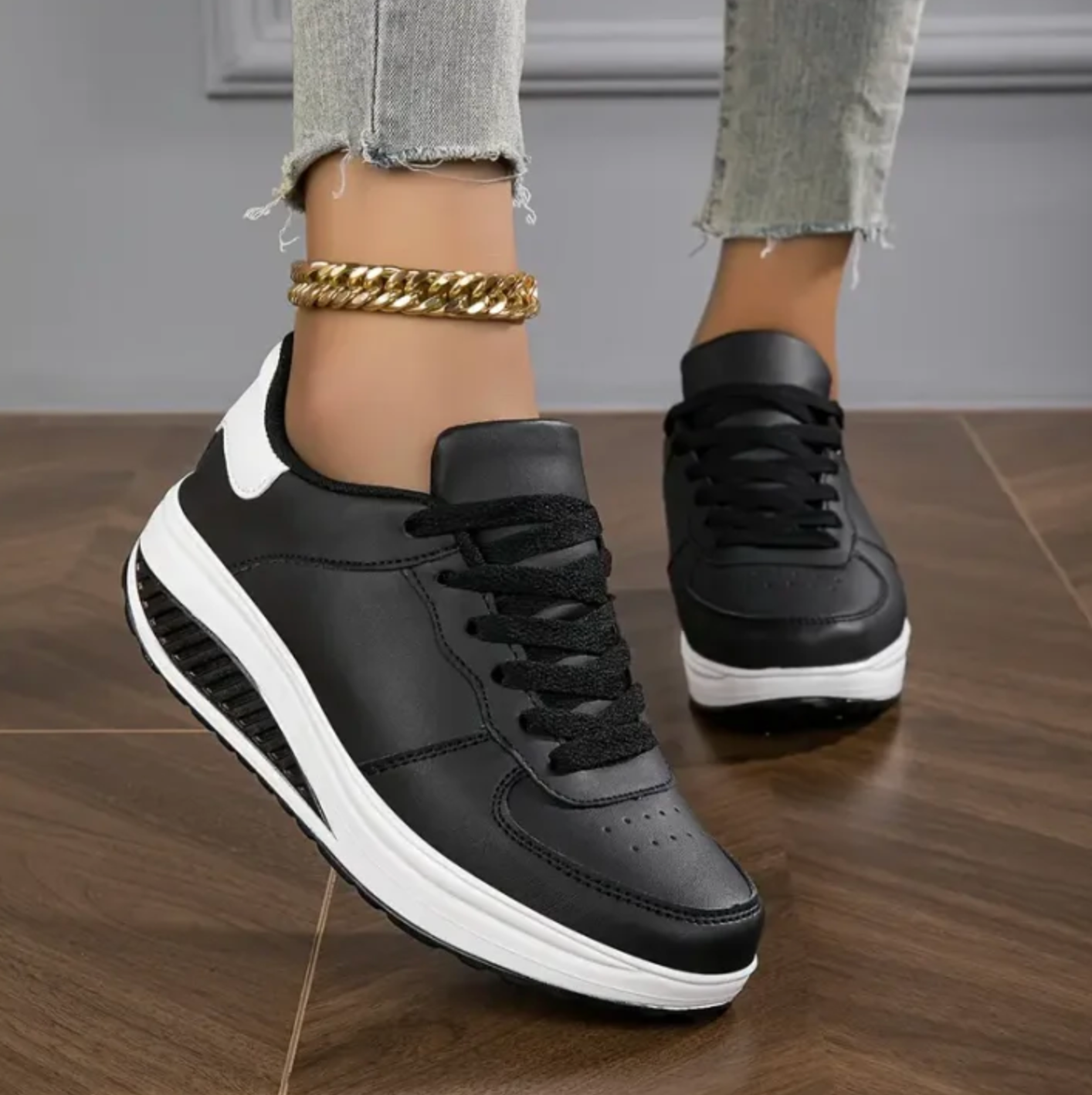 🔥Last Day Promotion 50% OFF - Women's Casual Fashion Breathable Platform Wedge Orthopaedic Sneakers