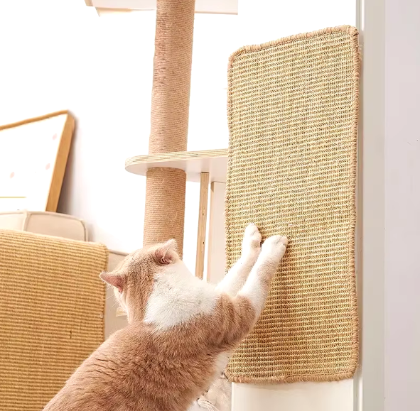 Cat Scratch Mat with Natural Sisal Furniture Saver Pad