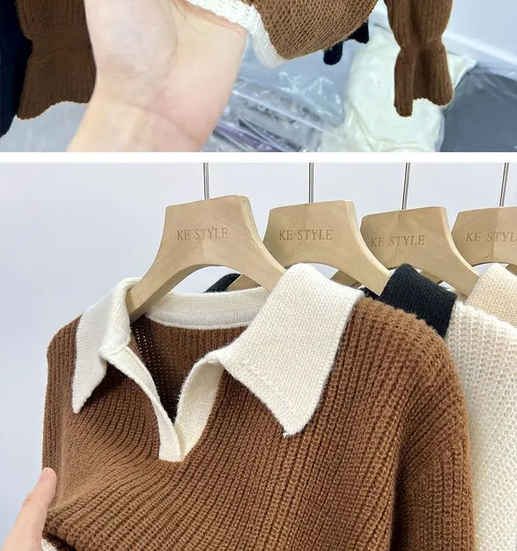 Alina Classic Knit Polo Top